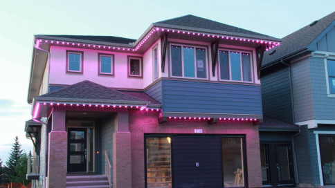 colorful outdoor lighting installation twin falls id