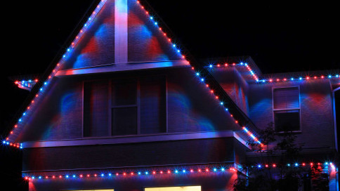 colorful outdoor lighting installation jerome id